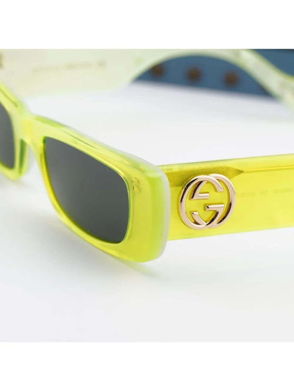 Gucci GG0516S 004 Rectangle Sunglasses - Yellow / Grey